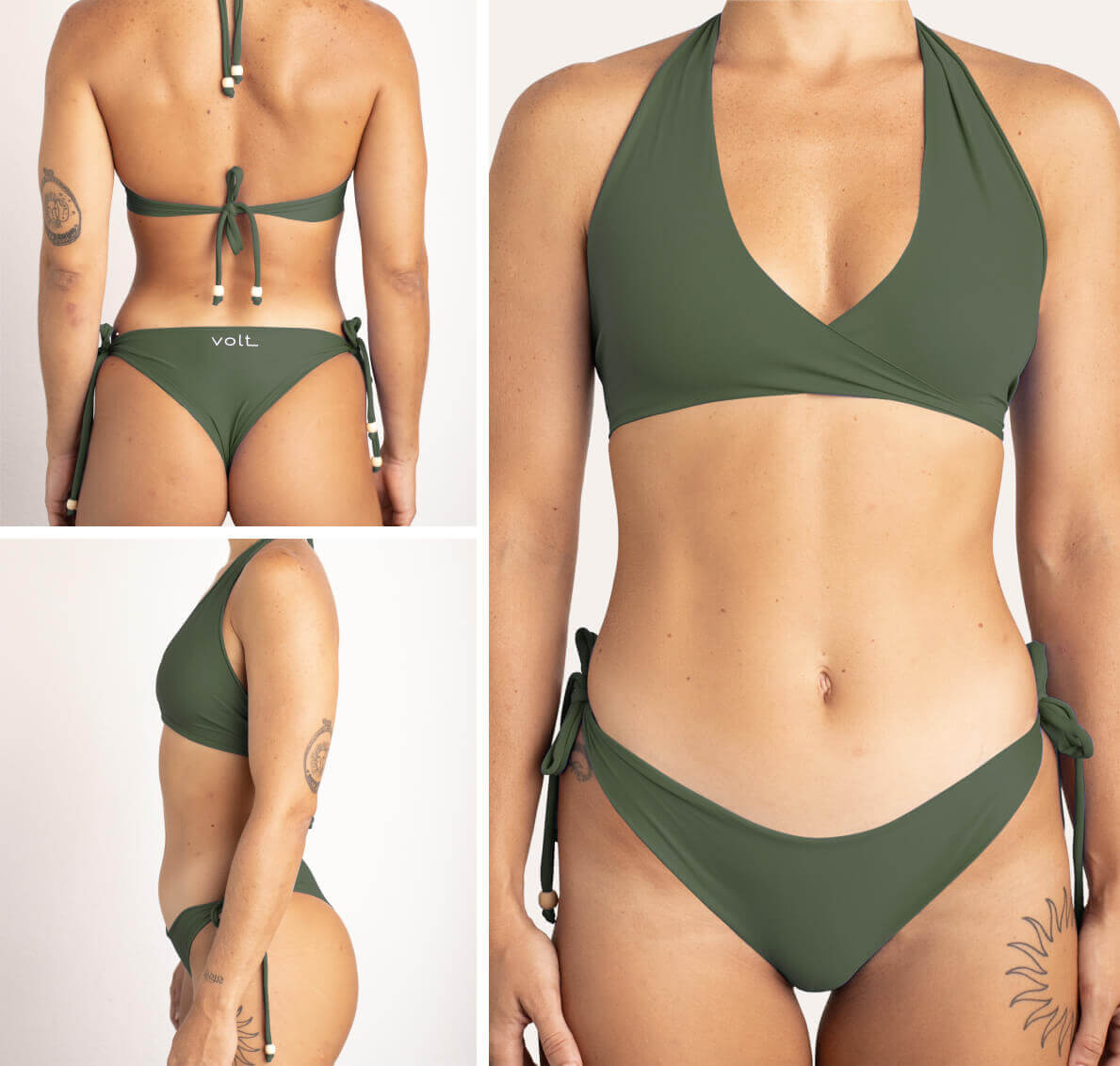 Single green moss pantytops