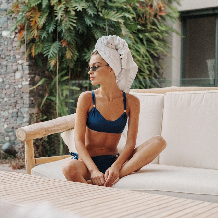 Single Blue Navy PantyTop